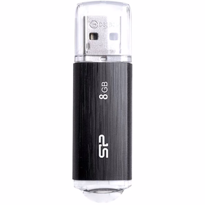 SILICON POWER Ultima U02 Pendrive USB atmintinė 8 GB USB 2.0 (SP008GBUF2U02V1K) Juoda