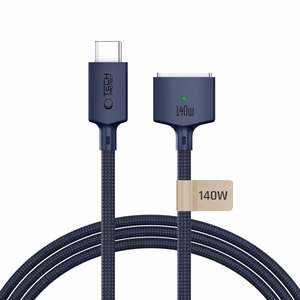 Tech-Protect MMC01 Ultraboost USB-C / USB-C MagSafe 3 140W 200cm laidas MacBook - tamsiai mėlynas
