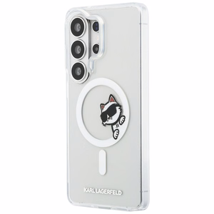Karl Lagerfeld чехол IML Peekaboo Choupette MagSafe для Samsung Galaxy S26 Ultra прозрачный