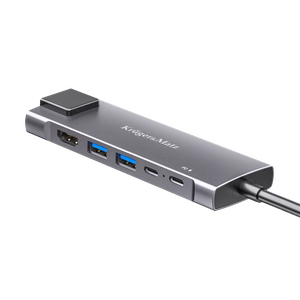 USB-C hub with HDMI, 2 x USB 3.0, 2 x USB-C and RJ45 ports