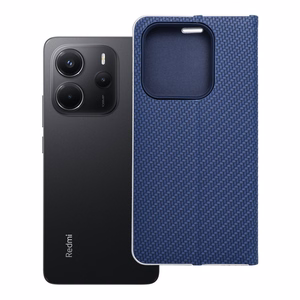 LUNA Book Carbon dėklas telefonui XIAOMI Redmi Note 14 5G mėlynas