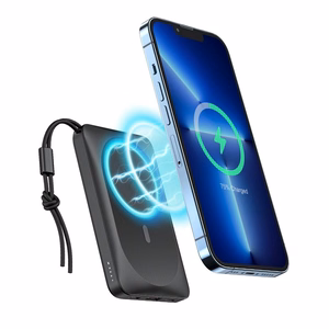Išorinė baterija POWER BANK VEGER (VP1151) 10000mAh su belaidžiu įkrovikliu (Magsafe 15W) balta