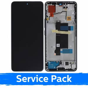 LCD ekranas skirtas Xiaomi Redmi Note 13 Pro 5G / Poco X6 5G su rėmeliu / Ocean Teal / (Service Pack)