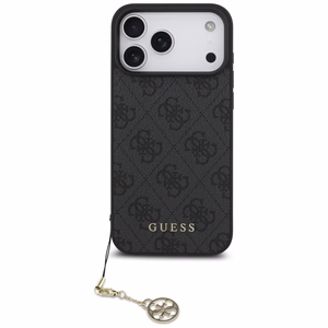 Guess 4G Charms Collection MagSafe dėklas telefonui iPhone 17 Pro Max - juodas