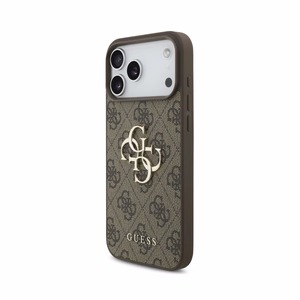 Case Guess PU 4G Metal Logo Apple iPhone 18 Pro brown