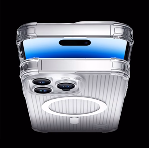Kingxbar PQY Go Out Series magnetinis dėklas iPhone 14 Plus MagSafe - sidabrinis