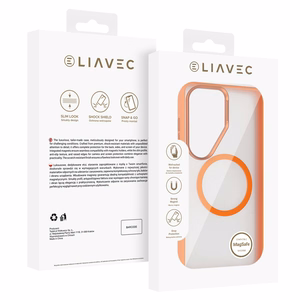Liavec Soft Case Metal Frame для Samsung Galaxy S26 Ultra оранжевый