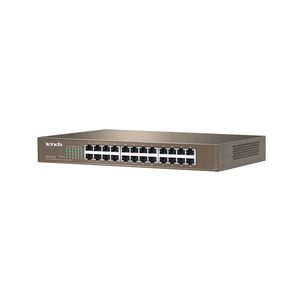 Tenda TEF1024D tinklo komutatorius Ne-valdomas Fast Ethernet (10/100) Rusvai gelsvas