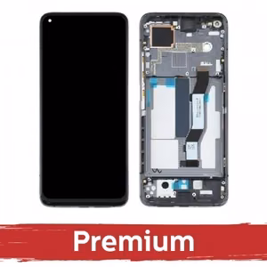LCD-дисплей совместимый с Xiaomi Mi 10T / 10T Pro с рамкой / лунный серебристый / OEM