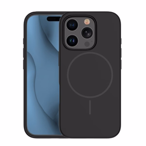 Silicone Thin Mag dėklas iPhone 16 Pro 6,3" juodas