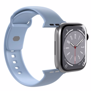 Силиконовый ремешок Puro Icon для Apple Watch 42 / 44 / 45 / 49 мм - голубой (2 шт.)