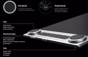 HUION Inspiroy Dial 2 Q630M Wireless Pen Tablet