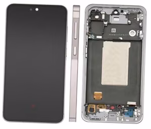LCD ekranas Samsung A566 A56 5G su jutikliniu ekranu ir rėmu Awesome Pink originalus (surinktas service pack)