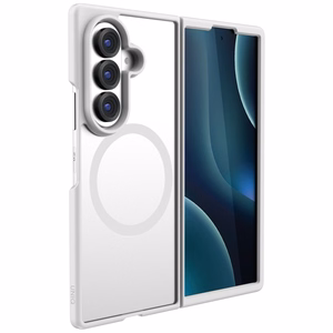 Uniq Veren AF MagClick įkrovimą palaikantis dėklas, skirtas Samsung Galaxy Z Flip 8 – spalva: balta