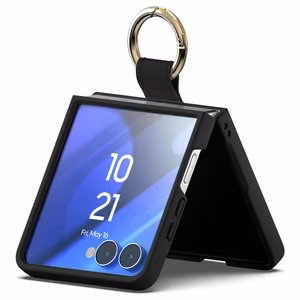 Mercury Gold Ring dėklas Samsung Galaxy Z Flip7, juodas