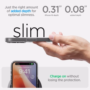 Spigen Ultra Hybrid dėklas, skirtas iPhone 16 – skaidri