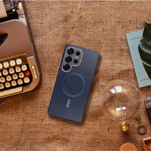 Чехол для Samsung S26 ULTRA Gentleman Mag Cover совместимый с MagSafe тёмно-синий