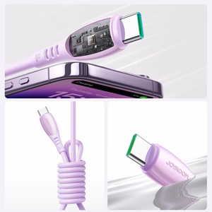 Joyroom S-A59 Vibrant Series 60W кабель USB-C — USB-C 1.2м фиолетовый
