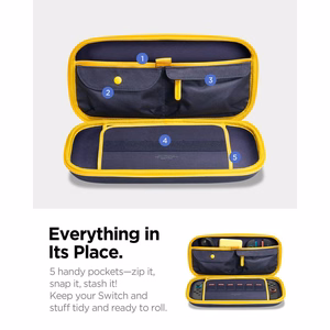 Spigen Nano Pop Pro deklas Nintendo Switch 2 - Tamsiai melynas ir geltonas