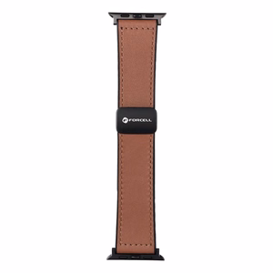 FORCELL F-DESIGN FA21 ekologiškos odos dirželis APPLE laikrodžiui 38 / 40 / 41 mm rudas