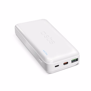 Išorinė baterija SBS TTBB20000PD20W 20000 mAh 20W Power Delivery su MicroUSB, USB-C, USB-A - balta