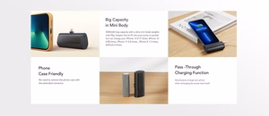 Powerbank Veger PlugOn (W0556P) PD QC3.0 3A 20W 5000 mAh with a built-in connector Lightning black