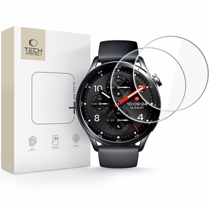 Tech-Protect Glass Fit+ 2 grūdintų stiklų rinkinys, skirtas Xiaomi Watch S5 46 mm
