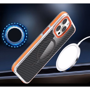 FIBER magnetinis dėklas telefonui su MagSafe, skirtas IPHONE 16 PRO, oranžinis