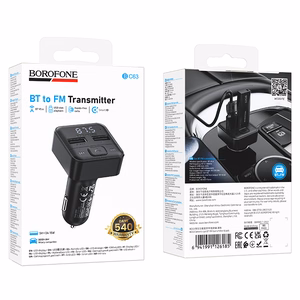 Borofone siųstuvas FM BC63 Selecto MP3, Bluetooth - 2xUSB - juodas