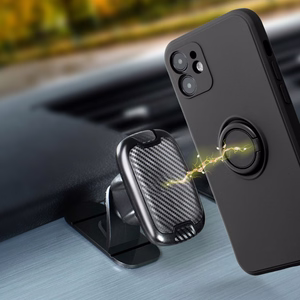 SILIKONINIS ŽIEDAS dėklas telefonui SAMSUNG A54 5G juodas
