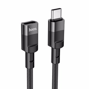 Adapteris Hoco (U107) iš USB-C į USB-C (OTG) 3A 1.2m juodas