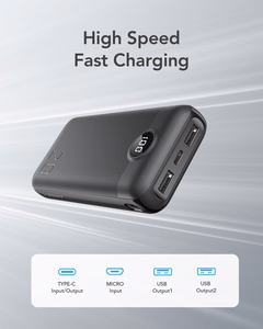 Išorinė baterija POWER BANK VEGER (L20S) 20000mAh (2xUSB; 1xType-C; QC3.0 20W) juoda
