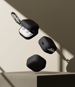 Ringke Silicone dėklas skirtas Samsung Galaxy Buds 4 / 4 Pro juodas
