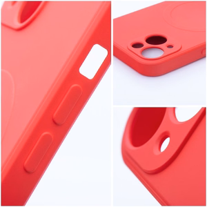 Чехол для iPhone 14 Pro силиконовый Mag Cover совместимый с MagSafe красный