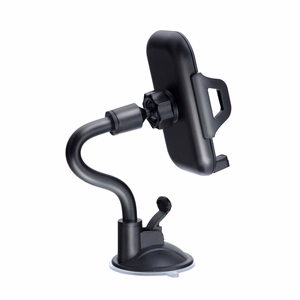 Automobilinis universalus telefono laikiklis Forcell (17cm) Long arm tvirtinamas ant prietaisų skydelio, juodas