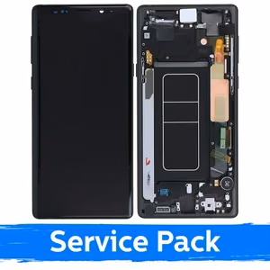 Ekranas skirtas Samsung N960 Note 9 su rėmeliu / Midnight Black / (Service Pack)