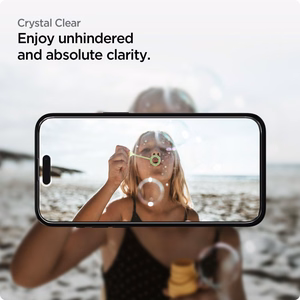 Spigen ALM Glass FC grūdintas stiklas iPhone 15 Plus - juodas 2 vnt.
