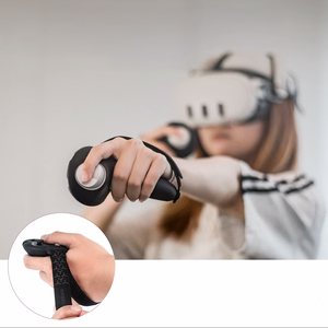"BoboVR G3" valdiklio laikikliai "Meta Quest 3" ir "3S" - juodi