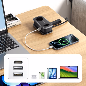Orico AP3 65W GaN 6in1 удлинитель 2x AC + 2x USB-A + 2x USB-C - черный