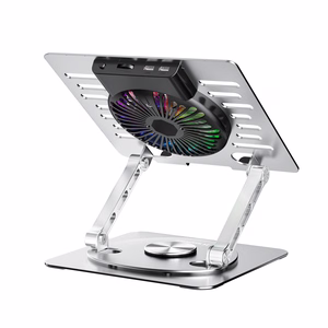 Wozinsky WDCX-X16-AS CoolBase RGB 360° Охлаждающая Подставка для Ноутбука и Планшета - Серебристый