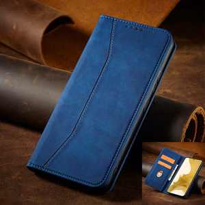 Magnet Fancy Case чехол для Samsung Galaxy S22 + (S22 Plus) кошелёк-чехол с держателем для карт синий