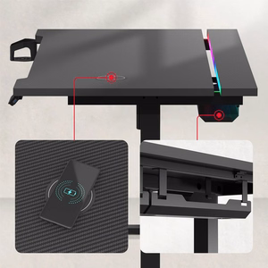 Elektrinis žaidimų stalas Huzaro Hero 8.7 RGB, juodos spalvos