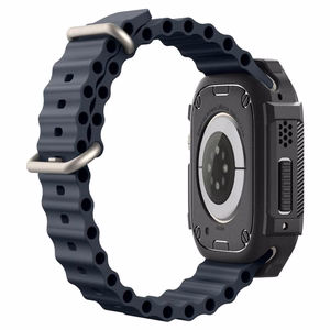 Spigen Rugged Armor dėklas, skirtas Apple Watch Ultra 49 mm, matinis juodas