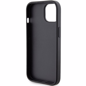 Karl Lagerfeld Gripstand Saffiano Karl&Choupette Pins dėklas telefonui iPhone 15 - juodas