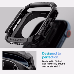 Spigen Rugged Armor Чехол для Apple Watch 10 46mm - чёрный