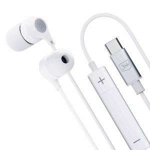 Ausinės 3mk Wired Earphones USB-C baltos