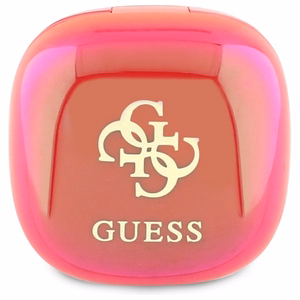 Guess Bluetooth headphones GUTWSJ144ESF TWS + docking station fuchsia/fuschia Iridescent 4G Printed Logo