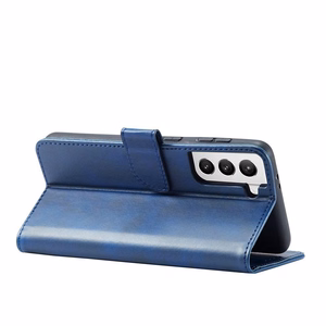 Elegantiškas magnetinis dėklas Flip Cover Samsung Galaxy S22+ (S22 Plus) mėlynas