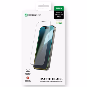 Apsauginis stiklas Titano matinis temperuotas stiklas skirtas iPhone 16 Plus
