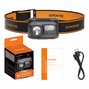 Superfire HL23 priekinis žibintuvėlis, 220 lm, USB-C, powerbank